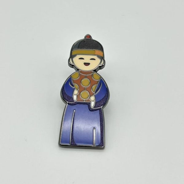 Qing Dynasty Imperial Figures Enamel Pin Set, Chinese Historical Character Collectible Lapel Pins