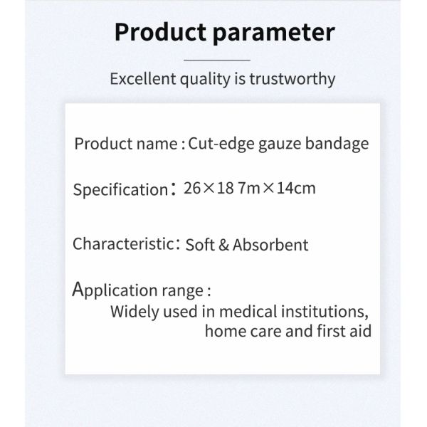 Hot Sales Professional Supplier of Medical Consumables Cut-edge Gauze Bandage Gauze Roll Non-sterile