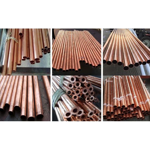 ASTM B280 Copper Alloys Tube Pipe Straight Coil For Air Conditioner
