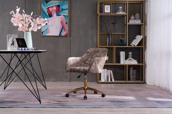 16.4 Pounds Home Office Desk Chair / H16.93 Grey Velvet Office Chair With Arms