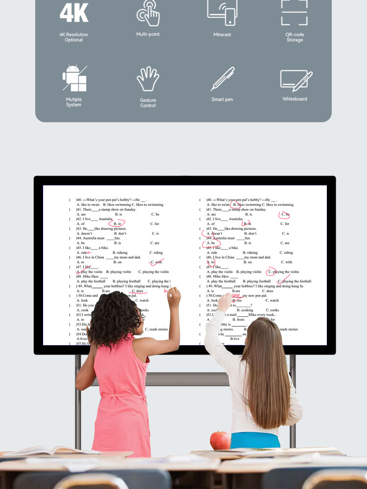 Написание Multi Touch Smart Board 43-дюймовая интерактивная доска с ЖК-дисплеем