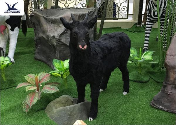 Animal Garden Ornaments , Life Size Animatronic Animal Statues With Fur
