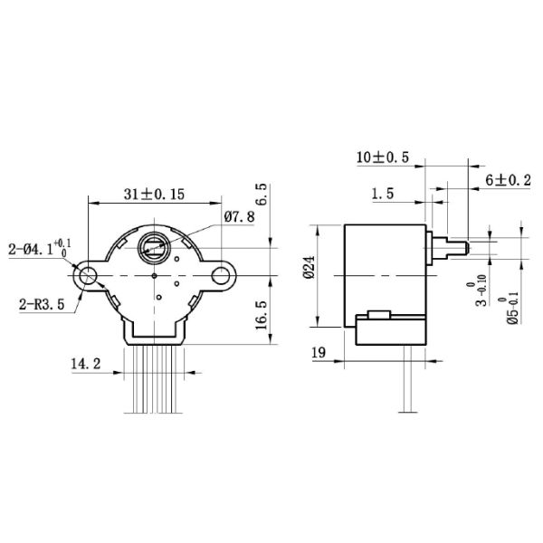 мотор с коробкой передач, мотор постоянного магнита диаметра 24mm stepper одиночного поляка stepper, коэффициент шестерни коробки передач дискретный