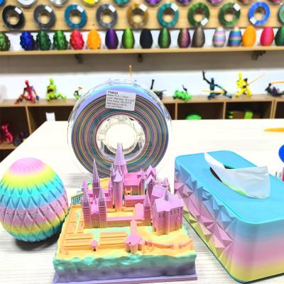 PINRUI 3D Printer Filament Rainbow Dreamy Color 1.75mm 1kg Multiple Colors Fit Most FDM Printer