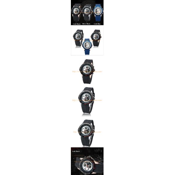 3 Subdials for Decoration 3ATM Waterproof Watch Fashion Sports Watch Unisex Silicone Watch