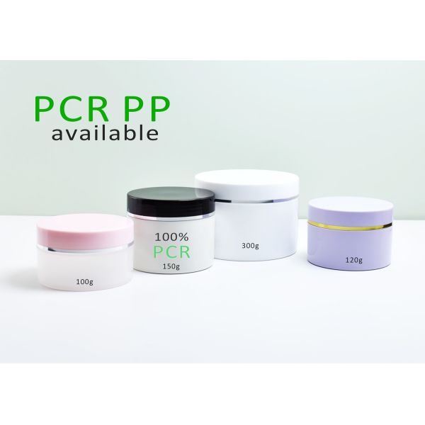 3.3OZ 4OZ Cylinder Plastic PP PCR Recyclable Cosmetic Single Wall Jar For Skincare Face Cream Mask Body Butter
