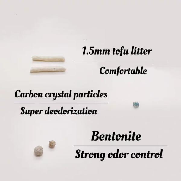 100 Litter naturel mixte pour chat Litter pour chat biodégradable et exempt de poussière