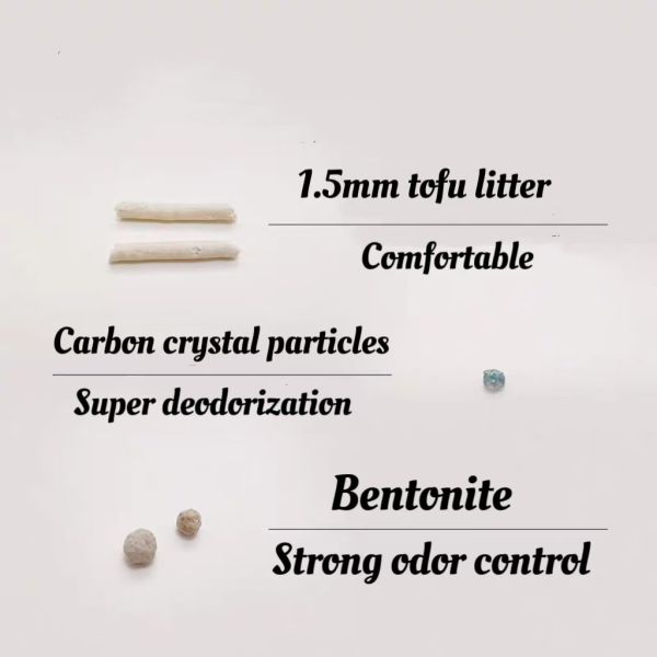 Arena para gatos mixta natural 100% biodegradable y sin polvo