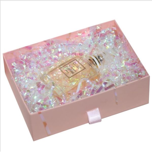 50g / Bag Crimped Glitter Grey Shredded Paper Krinkled Glass Bottles Box Filler