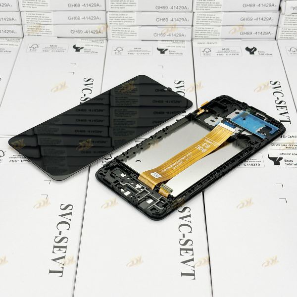 A127 lcd With Frame Для  a127 Оригинальный новый сервисный пакет Мобильный экран дисплей  A12 Nacho Touch Pantalla