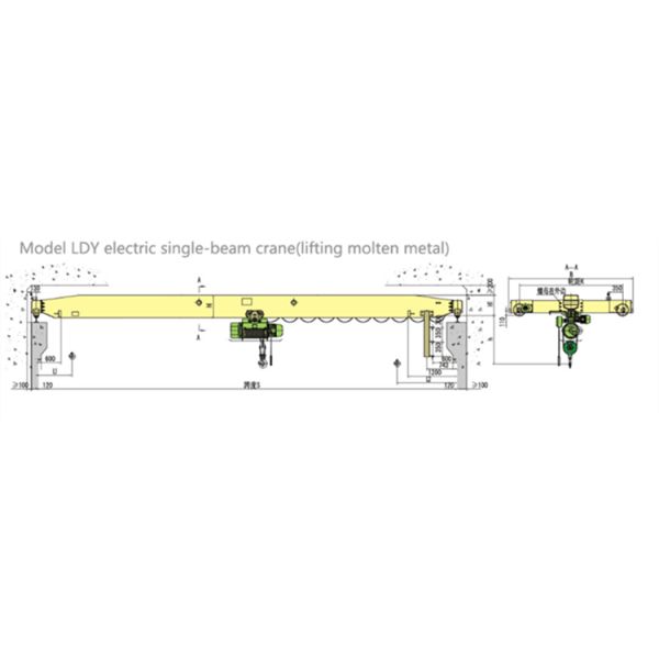 1-10 Ton Single Girder Electric Overhead Crane