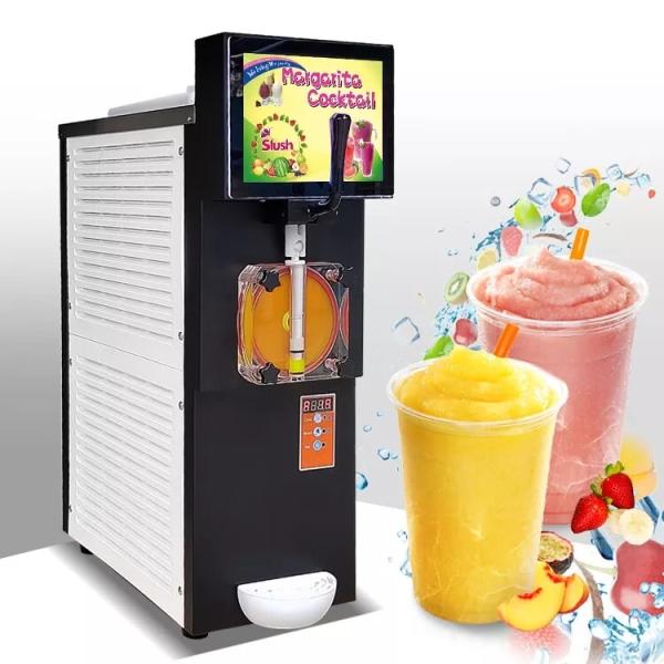 Cocktails congelados elétricos de aço inoxidável de qualidade alimentar Máquina de smoothie Margarita Slush Máquina de café gelado
