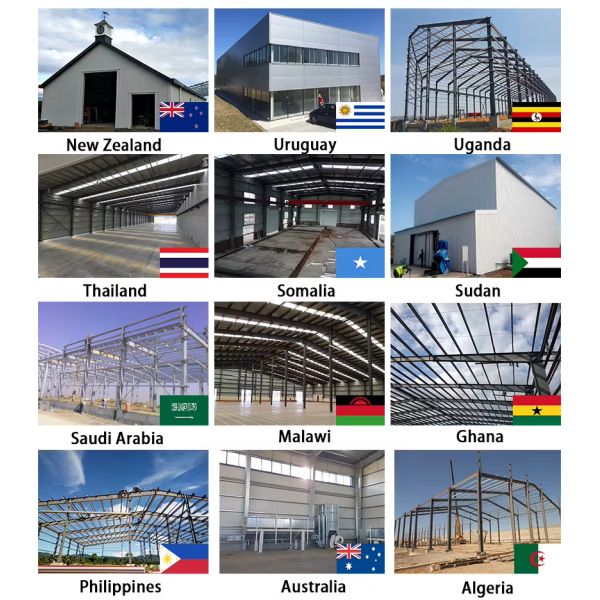 Estructura de acero ligero personalizada Taller de almacenamiento Edificio de acero