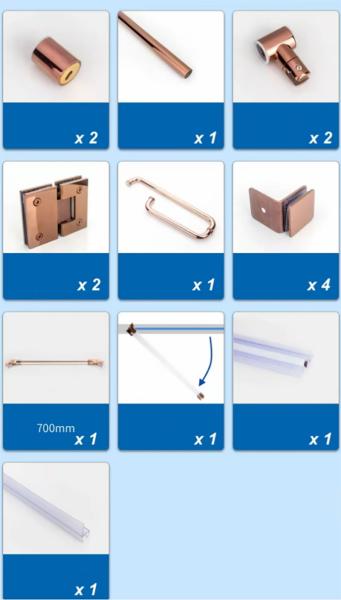 Anti Wear Satin Finished Glass Shower Hinge Corrosion Resistance Round Pipe Hinge