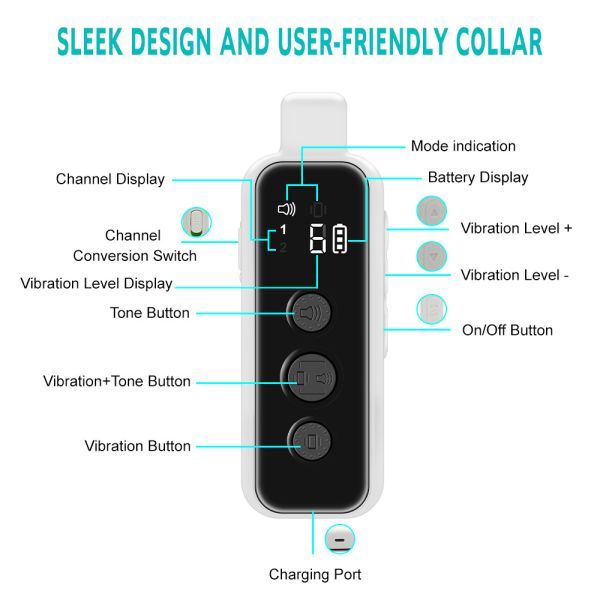 Hot Sale Rechargeable Electric Dog Training Collar 300m Range Safe Beep Vibration Remote 3 Modes Waterproof Nylon Portable Smart