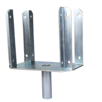 Q235 Silver Scaffolding Prop Fork Head Formwork Prop Sleeve With Nut