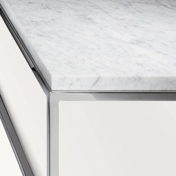 Stainless Steel And Sintered Stone Top Coffee Table Furniture For Modern Homes