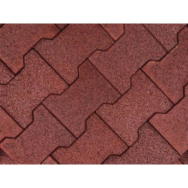 Grey Rubber Flooring Tiles 200*140mm / 180mm*140mm Dog Bone Rubber Tiles