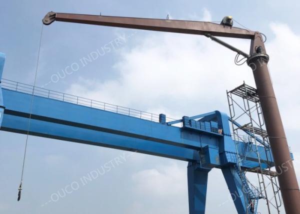 Pedestal Fixed Stiff Boom Marine Crane 1.3T 9M Large Type