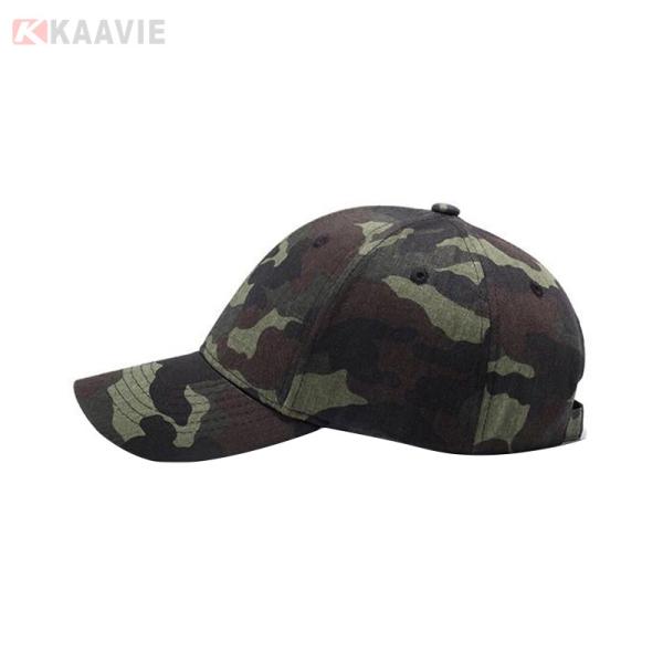 Camouflage Unisex Club Fan Outdoor Baseball Caps 2.5cm Visor 6 Panel