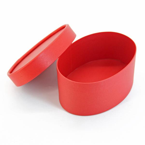 Luxury Red Cardboard Paperboard Oval Paper Gift Box Kraft Packaging