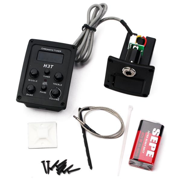 4 Band Bass Guitar Equalizer EQ Pickup Para Guitarras Elétricas Acústicas