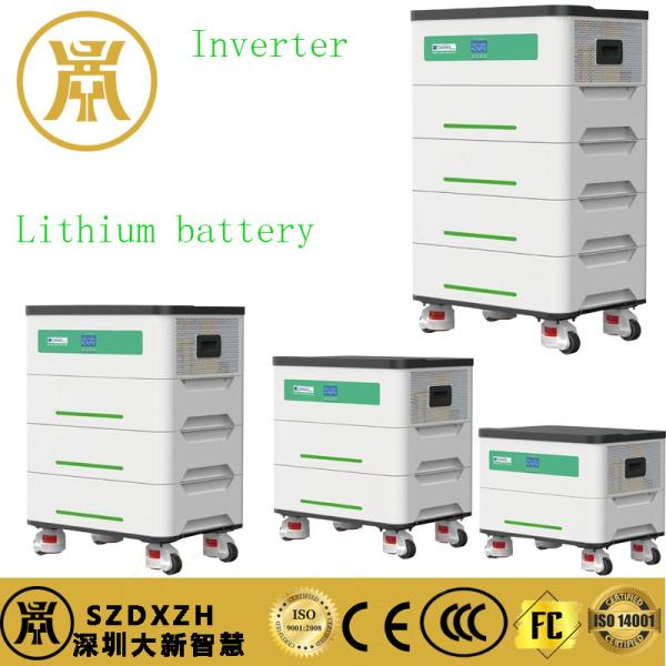 5kW armazenamento de energia fotovoltaica doméstica Instalação de rack Armário de armazenamento de energia solar tudo em um com acabamento preto