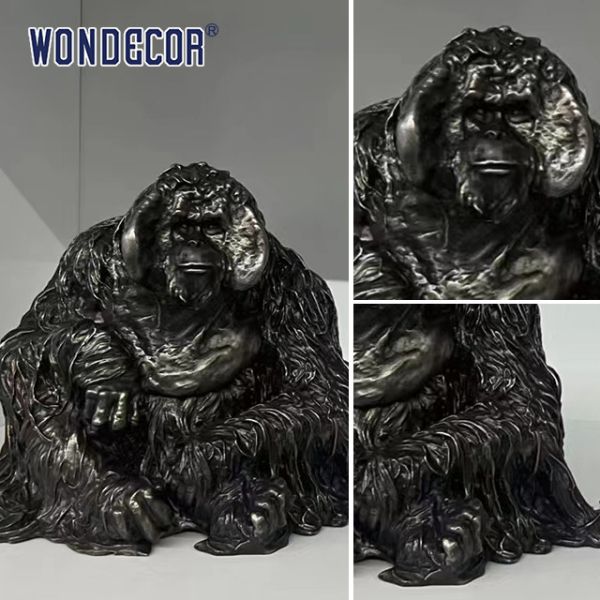 Heavy Weight Stainless Steel Animal Sculpture Customized Cast Metal Art 3D