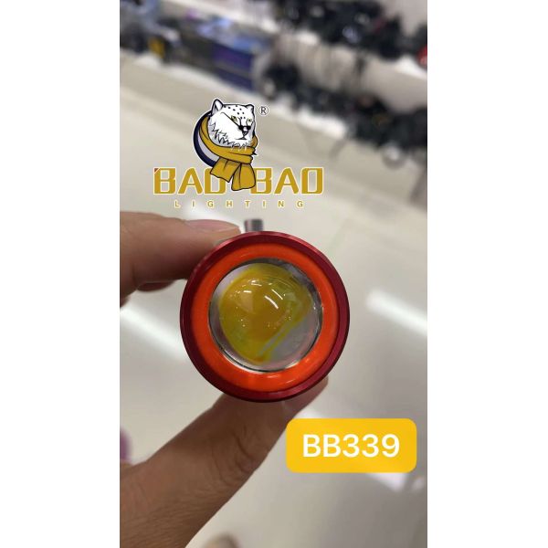 15W Metal White Yellow Flash Pink Ring LED Lens H4 BA20D Motorcycle Headlamp