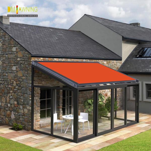 Conservatory Patio Retractable Roof Awning / Free Standing Balcony Roof Retractable Awning