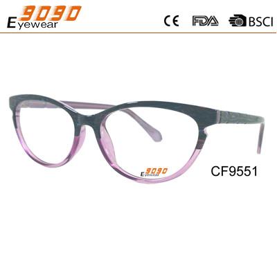 Latest fashion CP injection glasses china wholesale plastic optical frame,beautiful color frame