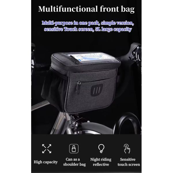 Outdoor Unisex Bicycle Handlebar Bag Waterproof Bicycle Bag for Breathable Front Bag