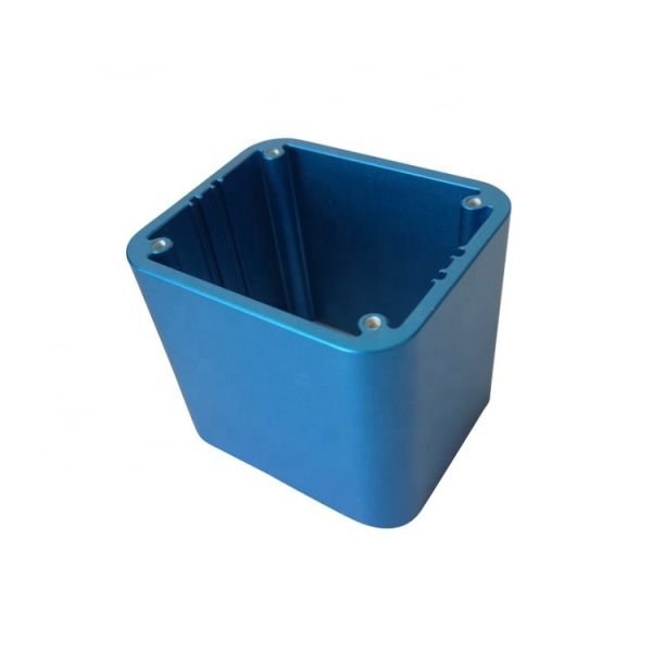 Steel Blue Anodized Extruded Aluminium Case , Aluminum Enclosure Case Durable