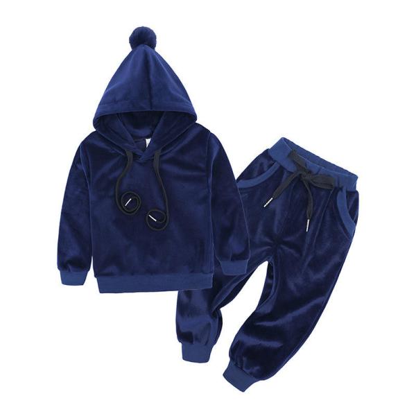 Sports Children'S Outfit Sets Leisure Gold Velvet Two Piece