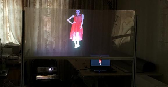 Reflective Transparent Projection Screen Film , Advertisement Holographic Projection Film,Holographic Vinyl Film 