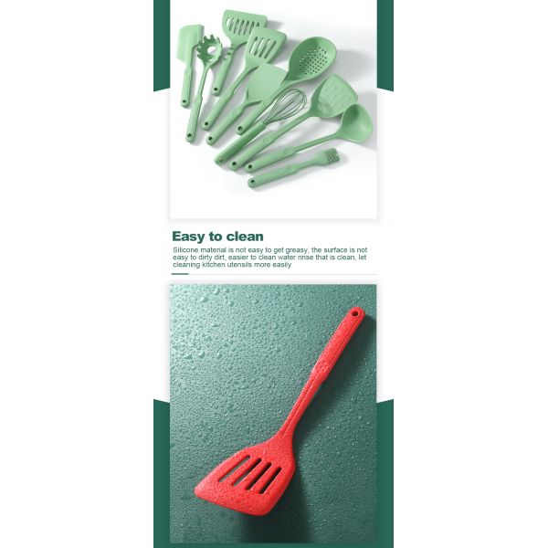Reusable Seamless Silicone Cooking Utensils Set With SS Core