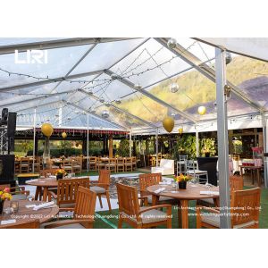 шатры свадьбы длины 12M роскошные делают шатры водостойким партии ясной рамки крыши PVC на открытом воздухе