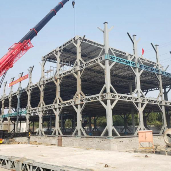 Q355B Welded Commercial Steel Building Q235 Prefabricated Office Construction