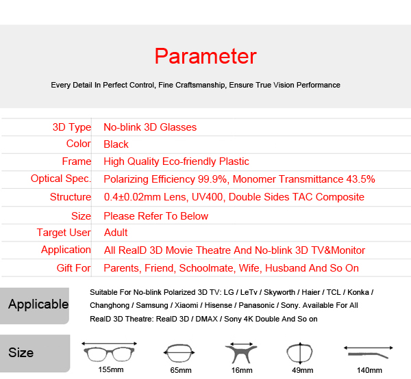 Polarize 3D glasses TV film vision movie buy LG Sony Samsung Panasonic theater Benq Acer 5