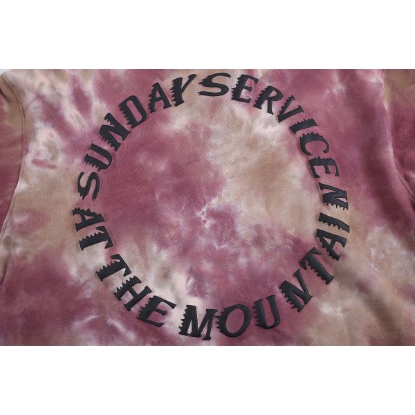 Crew Neck Tie Dye Terry Oversized Hooded Sweatshirt