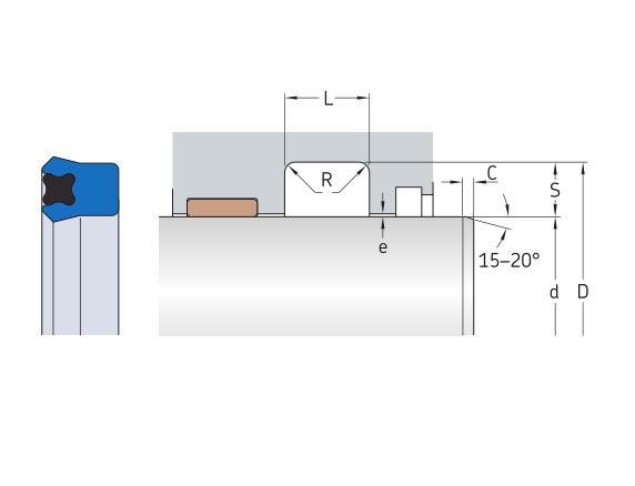 PTB Hydraulic Piston Rod Seals SKF