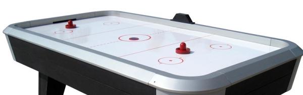 White Ice Air Hockey Table , Wood MDF 7FT Air Hockey Table With High Velocity Motor