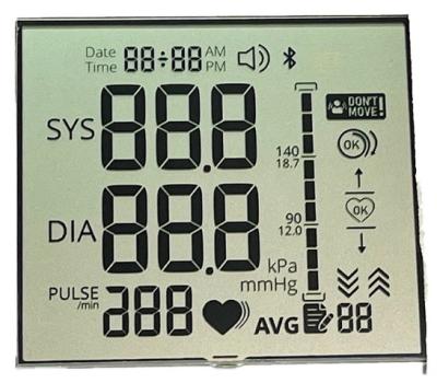 TN Black And White LCD Display VDD 3.3V Transflective LCD Screen