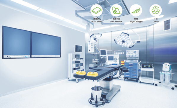 Anti Static Prepainted Aluminum Flashing Coil , Aluminium Coil Sheet Medical Room