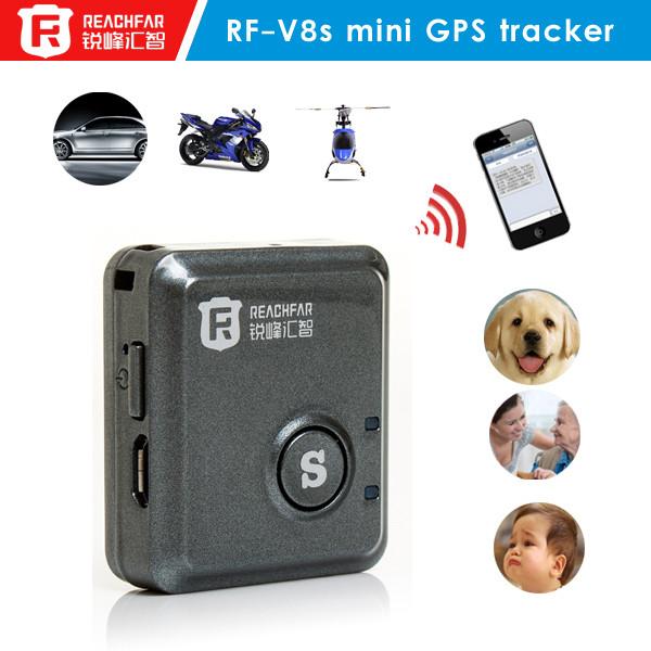 Coin size bike gps tracker car sos button real-time alarm reachfar rf-v8s