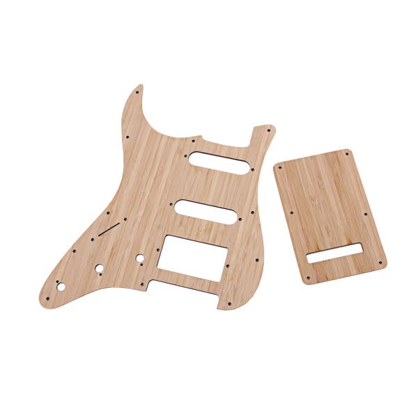 SSH Bamboo Electric Guitar Pickguard Back Plate Scratch Plate For ST Guitar Replacement Parts