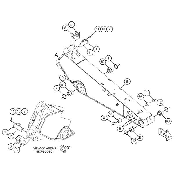 4I-6897 4I6897 Запчасти буширующих экскаваторов, подходящие для C9.3 340F
