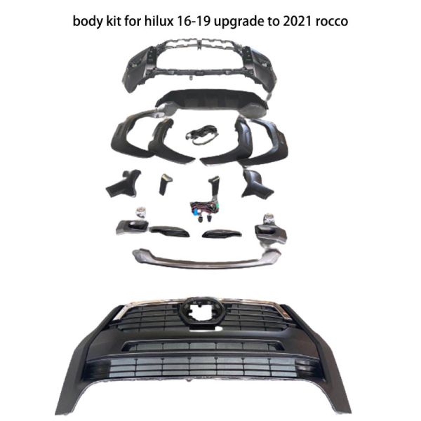 OEM Factory Outlet for Toyota Hilux Rocco 2021 Car Body Kit Front Bumper Grill Facelift