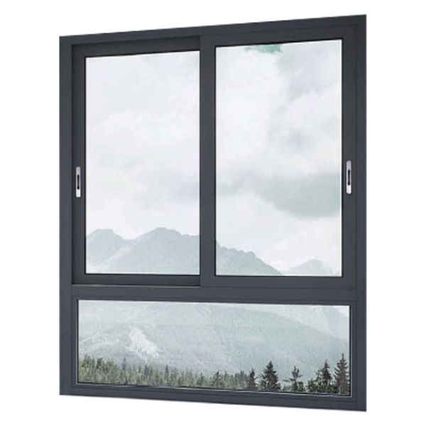 Aluminum Alloy Sliding Window with Fixed Safety Guardrail Double Glazed Soundproof for House Architecture