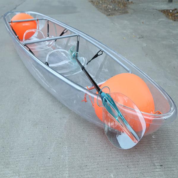 Day / Night 2 Seats Clear Acrylic Kayak , See Through Ocean Touring Kayak